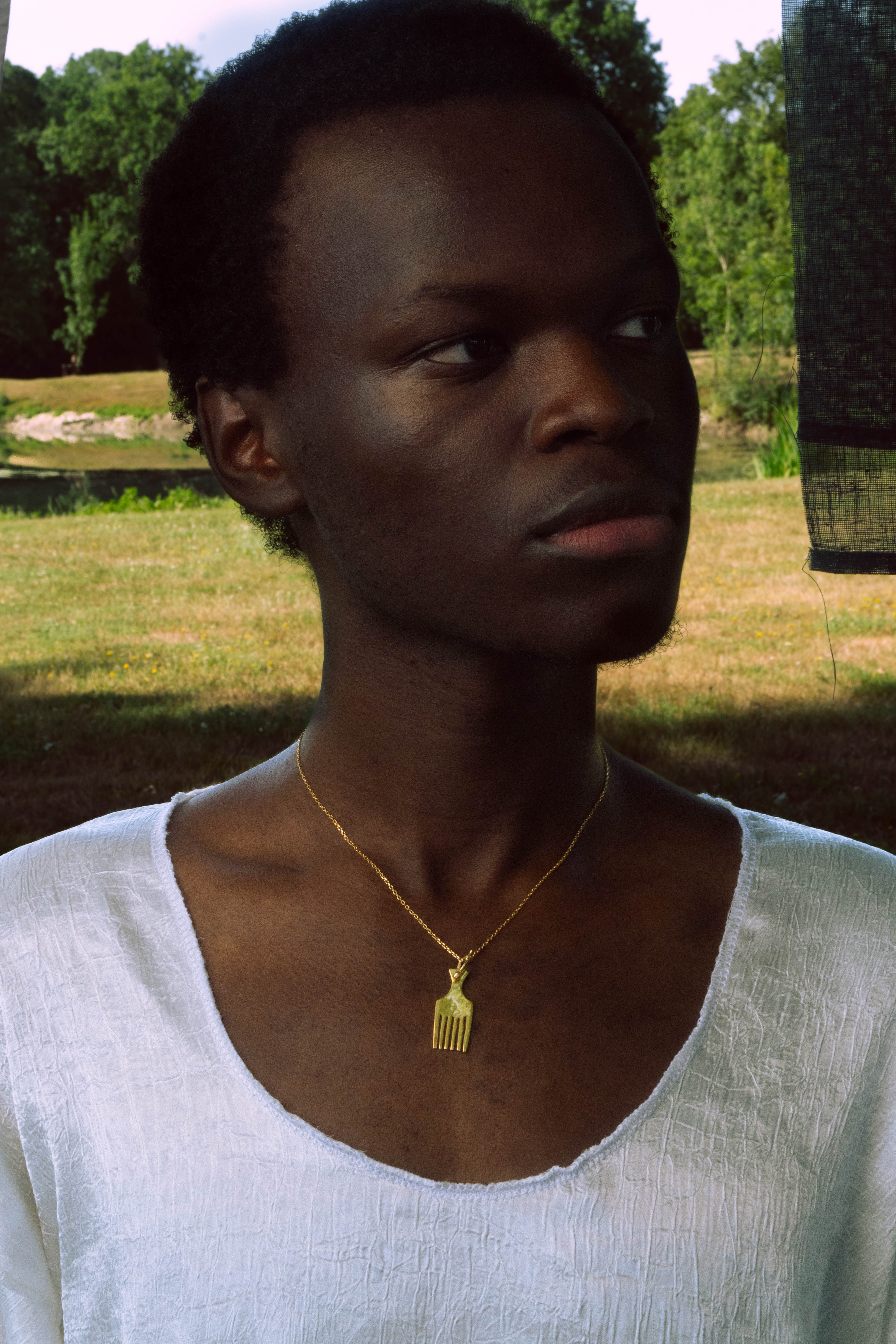 COLLIER Peigne OR