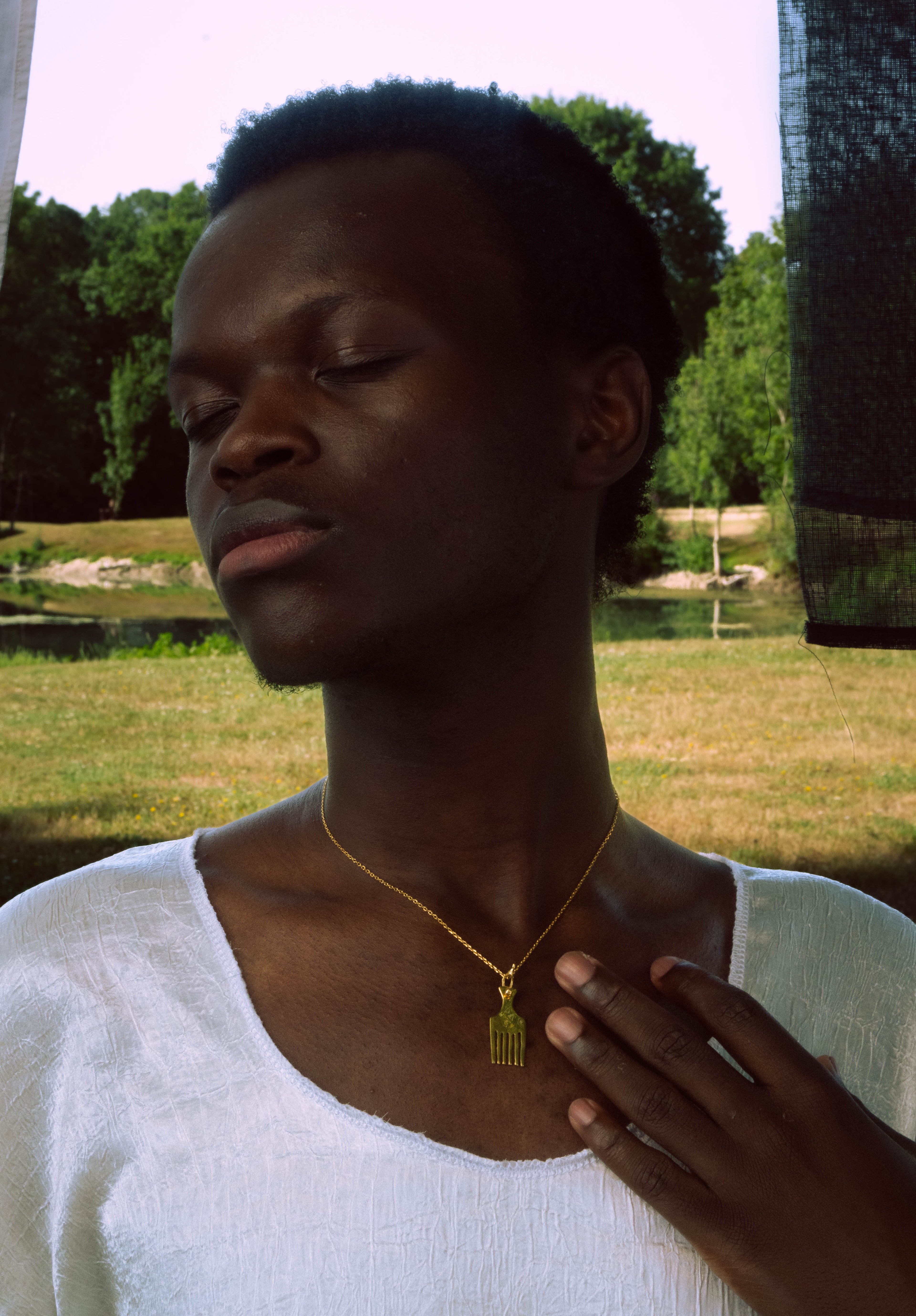 COLLIER Peigne OR
