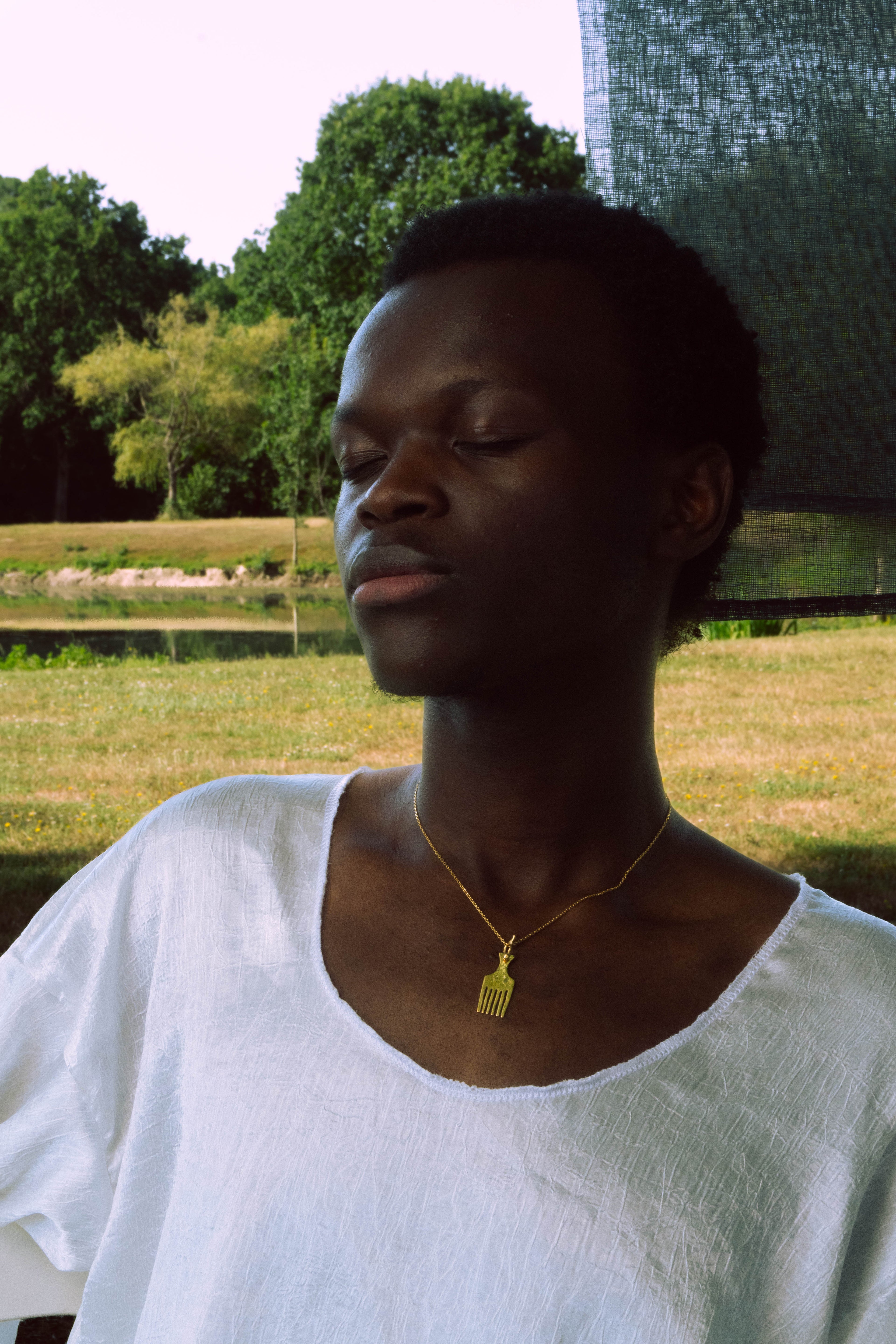 COLLIER Peigne OR