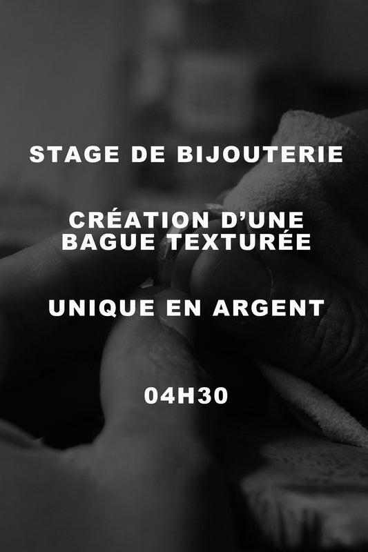 Création d'une bague en argent texturé